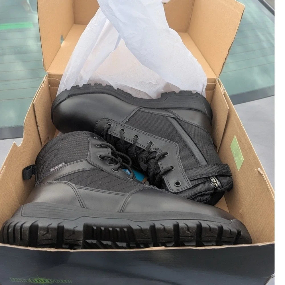 Waterproof Tactical Military Combat Work Boots Mens 9.5 Black Interceptor Jarret